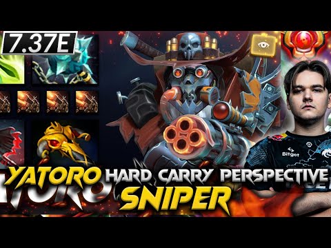 Yatoro Sniper The Hard CArry : The Ultimate Scaling Guide Dota 2 Pro Full Gameplay Patch 7.37E