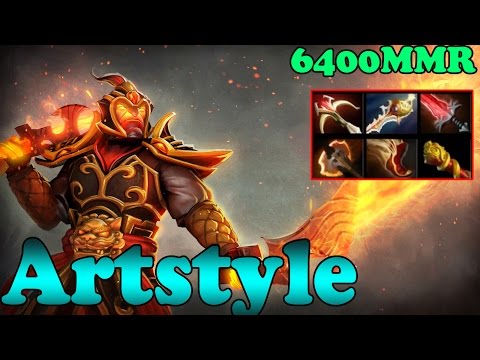Dota 2 - Artstyle 6400 MMR Plays Ember Spirit Vol 1 - Ranked Match Gameplay!