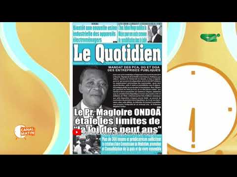 REVUE DE PRESSE du Jeudi 22/08/2019 - Canal 2 international