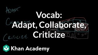 Adapt, Collaborate, Criticize | Vocabulary | Khan Academy