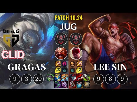 GEN Clid Gragas vs Lee Sin Jungle - KR Patch 10.24