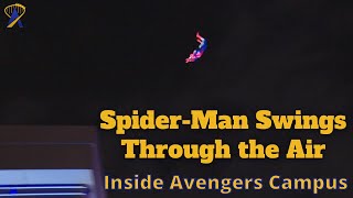 Spider-Man Swings Over Avengers Campus at Disneyland Resort
