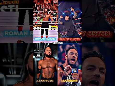 🔥Roman Reigns😈 vs Randy Orton🥵 vs AJ Styles🥶 vs LA knight😎 #shorts