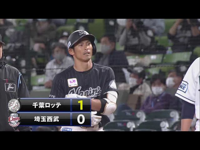 【3回表】ベテランの一打!! マリーンズ・荻野貴 レフト前への先制タイムリーヒット!! 2021/4/27 L-M