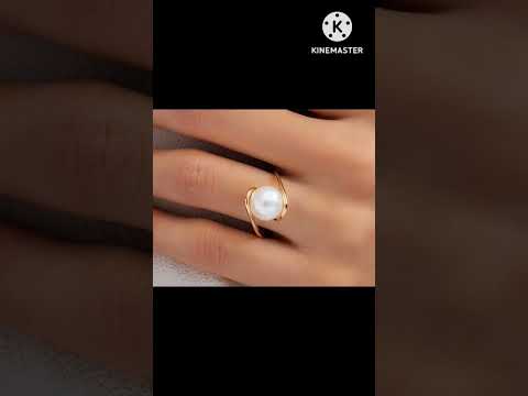 beautiful pearl ring design #pearlrings #youtubeshorts