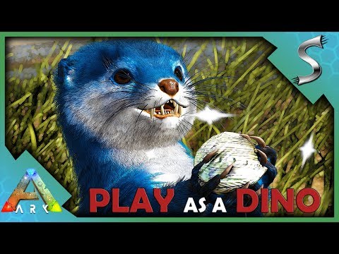 PLAYING AS WINSTON! BUILDING A HOME & RAISING OUR YOUNG! - Ark: Play As A Dino Mod [Otter Gameplay]