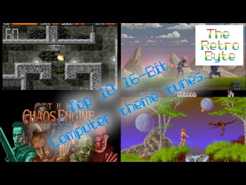 The Top 10 of 16 bit computer video game theme music tunes, Amiga and Atari ST