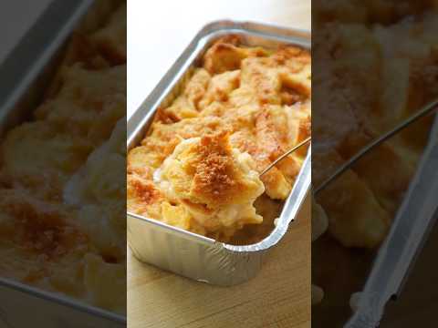 Make This With Leftover Bread! 🍞 #breadpudding #dessert #recipe