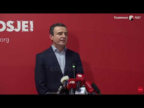 Albin Kurti konferencë për media pas fitores