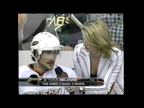 Anaheim Ducks at Dallas Stars (Game 6) - April 20, 2008 - Teemu Selanne, Marty Turco, Doug Weight