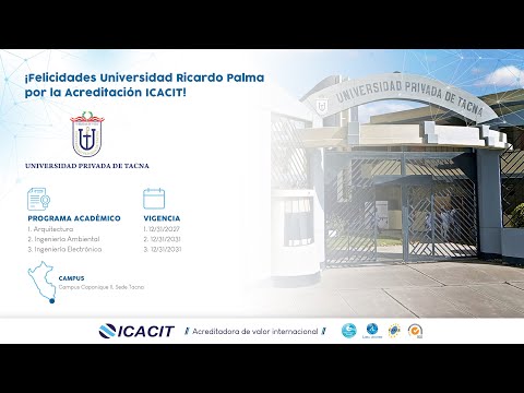 Acreditación ICACIT 2025 - Universidad Privada de Tacna (UPT)