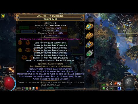 PoE 3.13 Ritual - Tornado Shot MF -  T2 Tower 100% Delirium