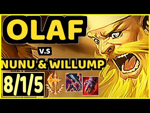 OLAF vs NUNU & WILLUMP - 8/1/5 KDA JUNGLE GAMEPLAY - EUW Ranked GRANDMASTER