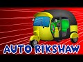 Auto Rickshaw | Tuk Tuk | Cars Cartoon | Construction Vehicles | Cranes | Diggers | Apps for Kids