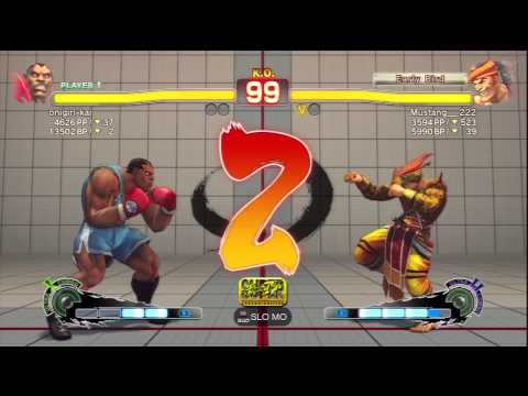 onigiri-kai (Balrog) Vs Mustang__222 (Adon) SSF4 AE Ranked Matches - PSN