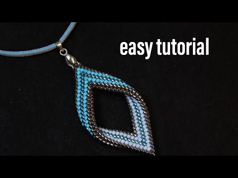 Beading tutorial  Stylish Two-layer Beaded Pendant