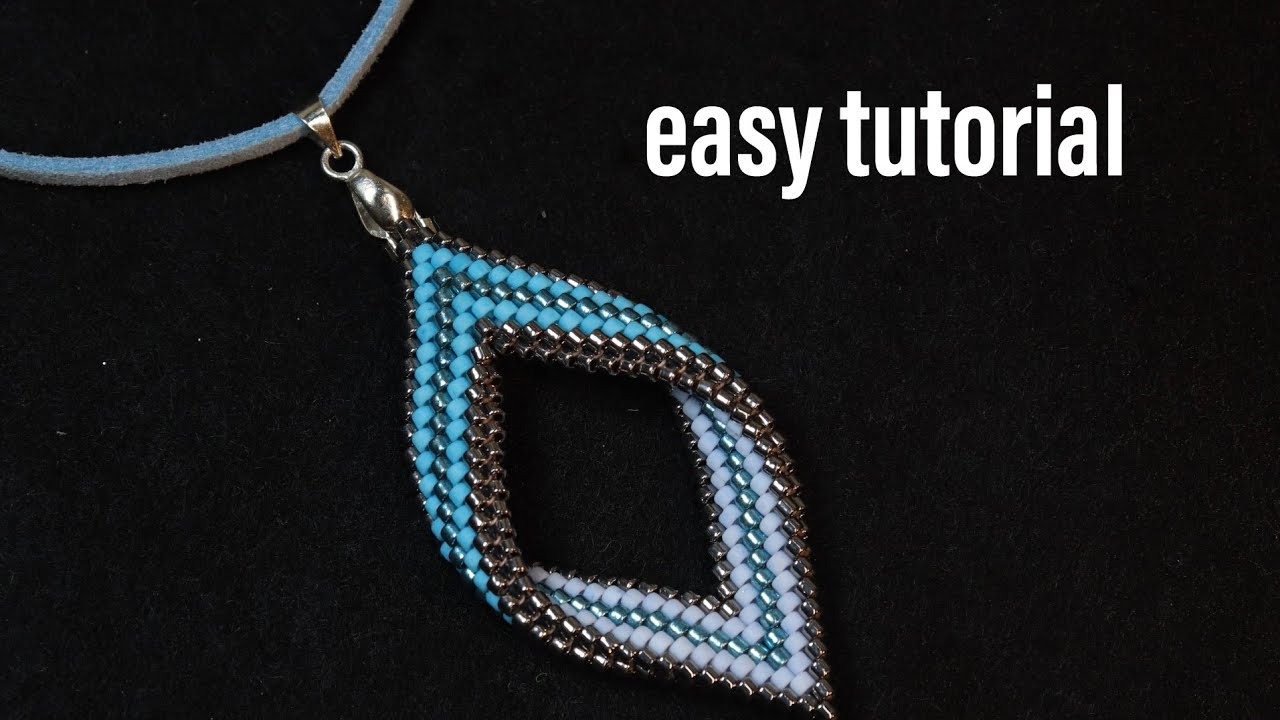 Beading tutorial  Stylish Two-layer Beaded Pendant