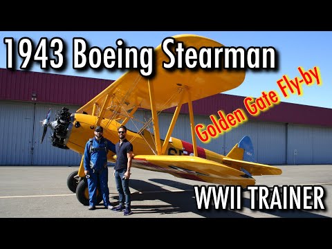 Flying a WWII Boeing Stearman over San Francisco