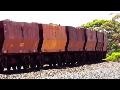 Binduli Triangle, on the outskirts of West Kalgoorlie. And a crew change on a loaded iron ore train.