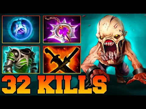 32 Kills Lifestealer !! LifeStealer Dota 2 Hard Carry Guide Pro Gameplay Safelane Jungle Build 7.35