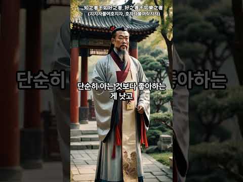 공자명언 知之者不如好之者, 好之者不如樂之者
