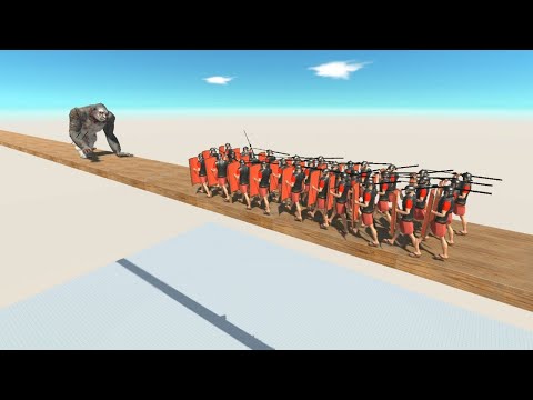 Goro The Giant vs Army on Sky Bridge Animal Revolt Battle Simulator