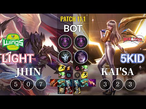JAG Light Jhin vs KT 5kid Kai'Sa Bot - KR Patch 11.1