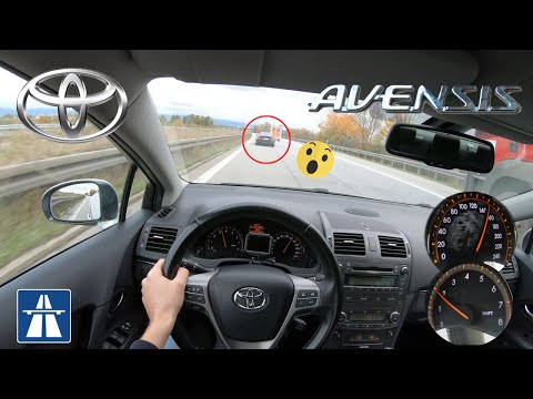 TOYOTA AVENSIS T27 2.0 152HP TOP SPEED ON GERMAN AUTOBAHN (NO LIMIT)