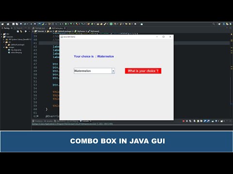 Java GUI Tutorial #43 - Creating A Combo Box In Java GUI Using JComboBox Class