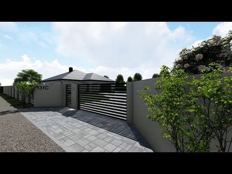 Wizualizacja projektu domu Decyma 12 z ogrodem (animacja 3D)