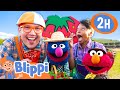 Blippi Elmo S Farm Fun Blippi X Sesame Street Animals Tractors Excavator Vehicles For Kids