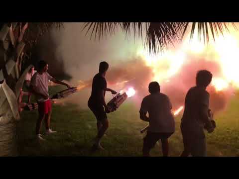 Firework Roman candle miniguns