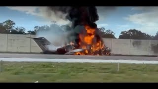 Video shows fiery aftermath of fatal jet crash on I-75 near Naples