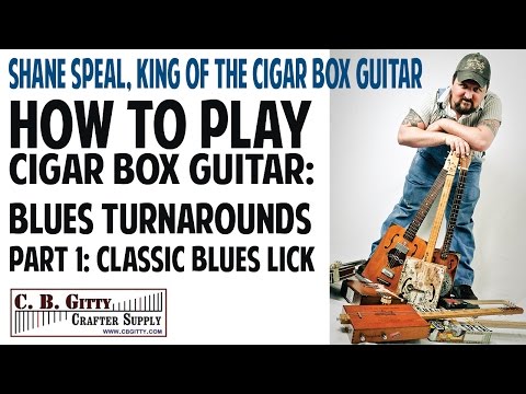 How to Play Cigar Box Guitar - Blues Turnaround Pt 1. The Classic Blues Lick