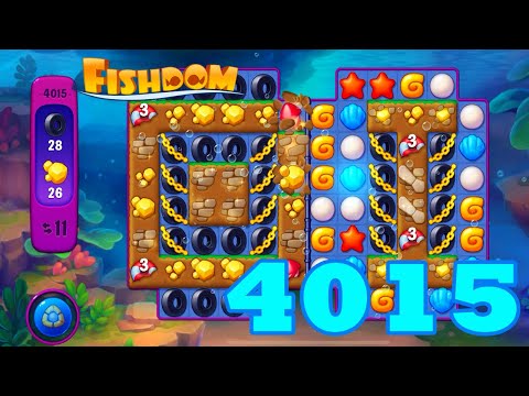 Fishdom Level 4015 HD Walkthrough | 3 - match puzzle game | gameplay | android | GameGo Game