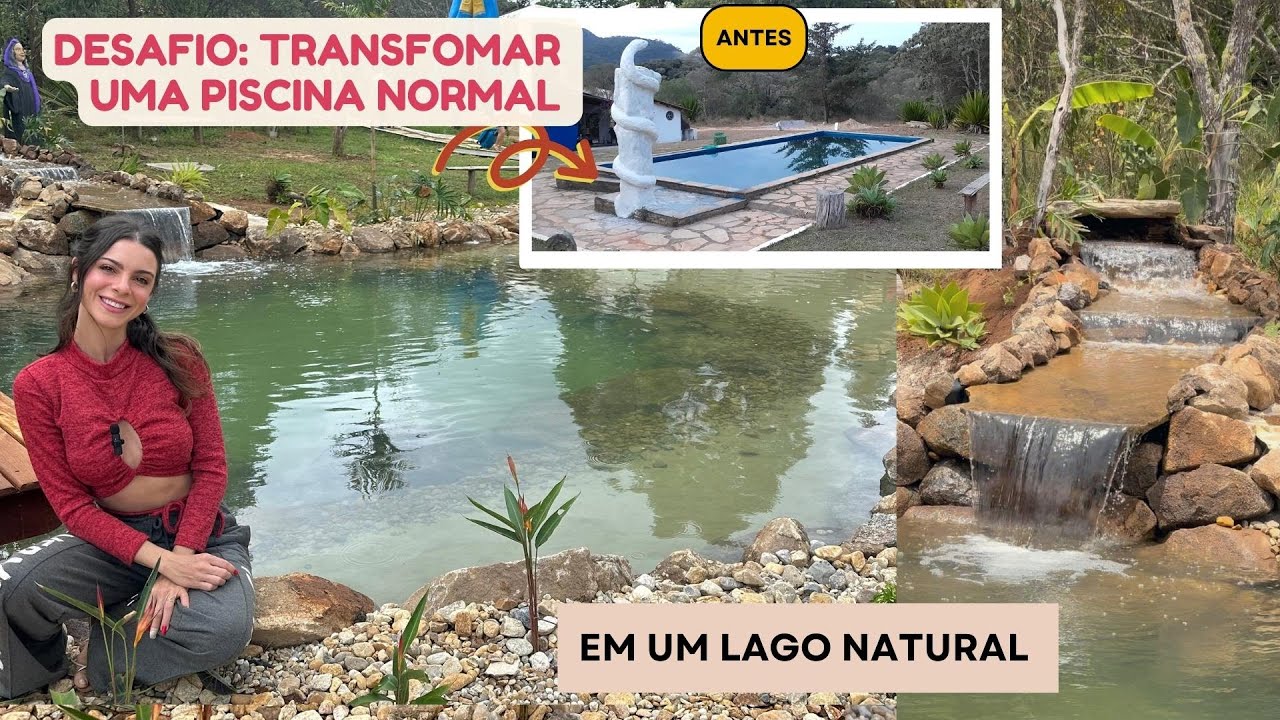 TRANSFORMAÇÃO TOTAL Piscina Natural - O Maior projeto que já fiz!