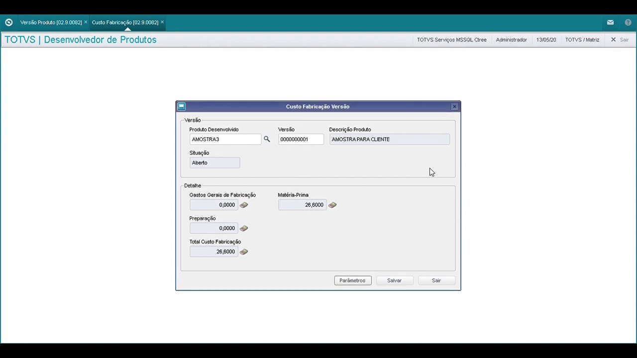 DRP - Desenvolvimento de Produtos TOTVS - LINHA PROTHEUS