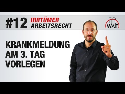 Arbeitsrecht Irrtümer #12 - 💊 Krankmeldung muss spätestens am 3. Tag vorgelegt werden