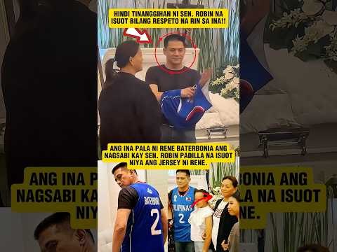 Ina pala ni Rene Baterbonia ang nagsabi na isuot ni Sen. Robin Padilla ang jersey!! 😍