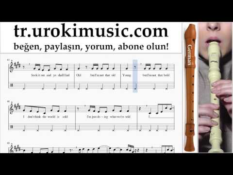 Blok flüt G. Nasıl Çalınır OneRepublic - Counting Stars Bölüm#2 Okul Öğretmen Notalar Eğitim