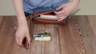 Сумка жіноча з фактурним клапаном із натуральної шкіри Vintage 22622 синя