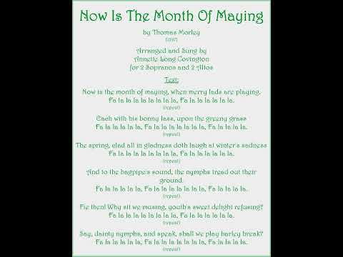 Now Is the Month of Maying by Thomas Morley for SSAA a cappella - Annette Long Covington