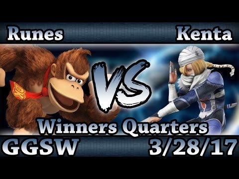 GGSW 26 - Runes (Donkey Kong) Vs. RZB|Kenta (Marth,Sheik) Smash Wii U Winners Quarters - Smash 4