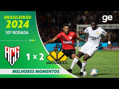 Gols e lances de Atlético-GO x Criciúma