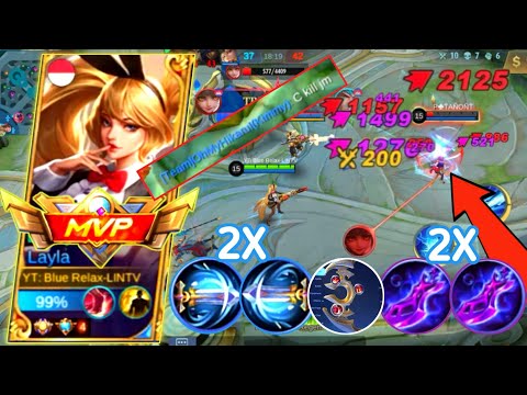 Layla Best Build 2X ( Scarlet Phantom ~ Windtalker ) | Build Top 1 Global Layla | Layla MLBB 🔥