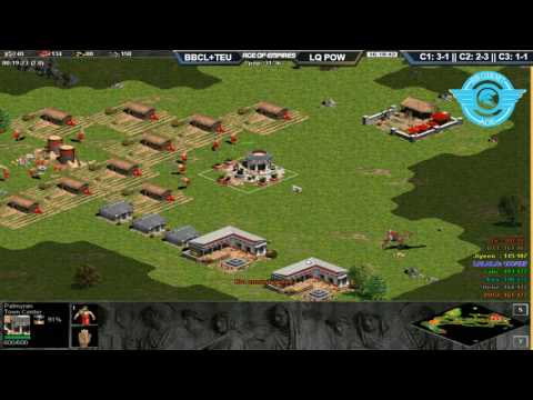 AOE|| 4VS4 || C3-T3 || BIBICLUB+TỄU VS POW, 1/6/2017