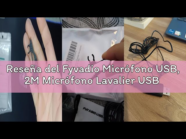 Vídeo relacionado con Fyvadio Micrófono USB, 2M Micrófono Lavalier USB Plug & Play Omnidireccional Condensador Solapa Camisa Cuello Clip de Micrófono para PC, Ordenador, Mac, Youtube, Skype, grabación, podcasting, Gaming