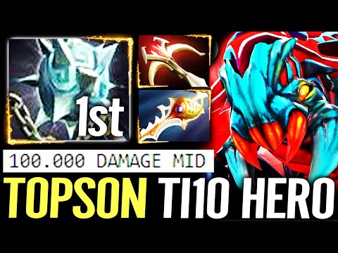 🔥 TOPSON Weaver MID 100.000 DMG? —  New TI10 Hero Gleipnir 1st + Daedalus Rapier WTF Imba Dota 2 Pro