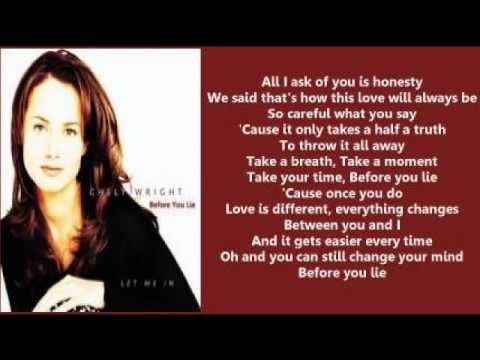 Before You Lie - Chely Wright