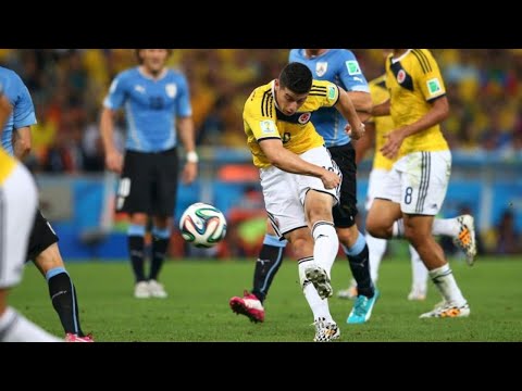 JAMES RODRÍGUEZ PUSKAS' VOLLEY GOAL | COLOMBIA VS URUGUAY | 2014 WORLD CUP - 4K 60 FPS GOL CARACOL